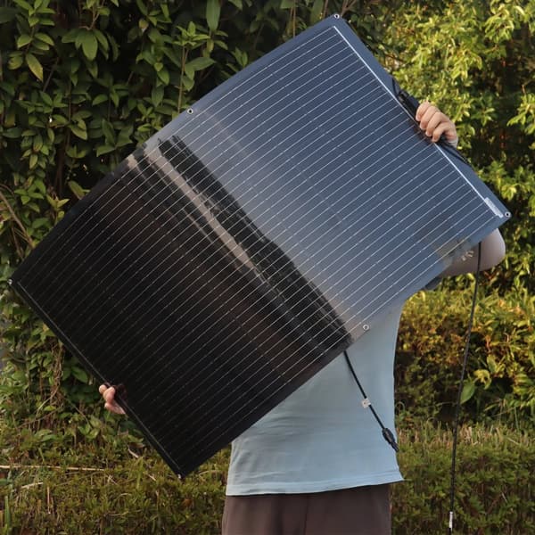 Flexibel solpanel, 100W effekt, böjbar design,100W-Svart