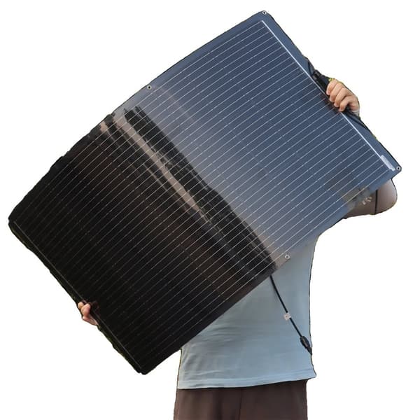 Flexibel solpanel, 100W effekt, böjbar design,100W-Svart