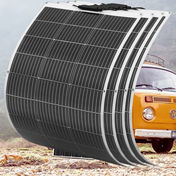 Fleksibel Solpanel, 100W Maksimal Effekt, Letvægtsdesign,100W 4stk-a