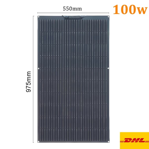 Flexibel solpanel, 140W effektuttag, kompakta dimensioner,100w 970x550mm