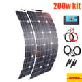 Miniatyrbild 2 av 2: Flexibel solpanel, 240W maximal effekt, lättviktsdesign,200w 2st 100w kit