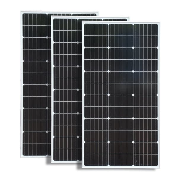 Solpanel, 100W effektudgang, 24% celleeffektivitet,3x 100W