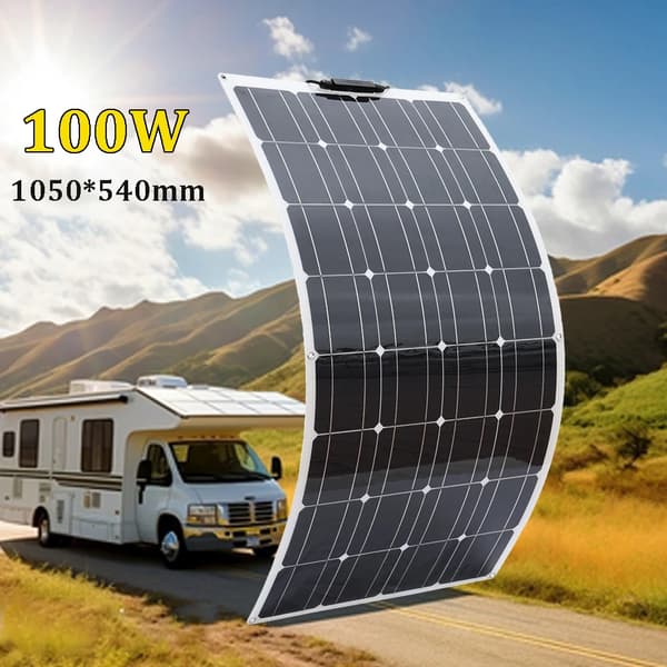12V Taivutettava Aurinkopaneeli, Monikiteinen Piili,100w 1050x540mm