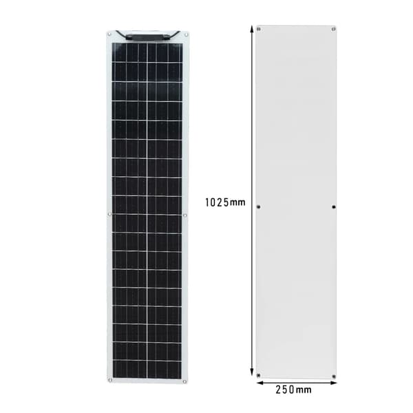 Monokristallint Flexibelt Solpanel Kit, Hög Effektivitet 21,8%, Idealisk för Off-Grid Tillämpningar,50W Vit