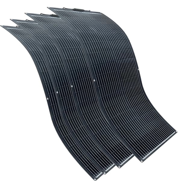 100 Watt Flexibelt Solpanel, Hög Effektivitet Monokristallina Celler, Upp till 260° Böjningskapacitet,400w-4x100w