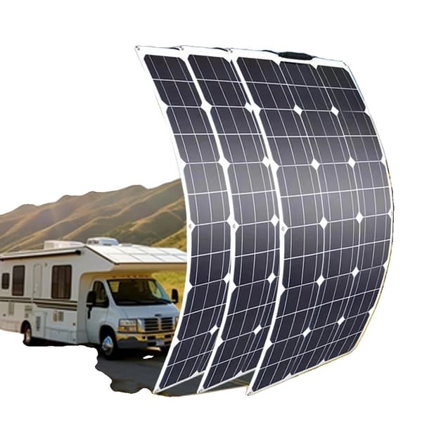 12V Flexibelt Solpanel, Monokristallint Kisel,300w 3st 100w