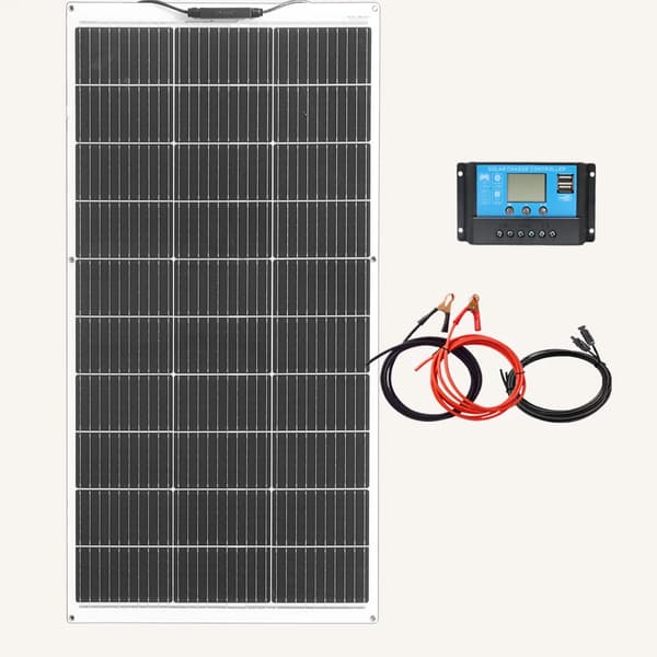 Flexibel solpanel, hög effektivitet 24%, lättviktig 1,7 kg,100W Solkit