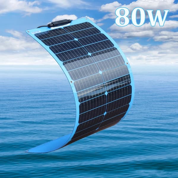 80W Flexibelt Solpanel, Hög Effektivitet 22%, Lättvikt 1,14 kg,80w flexibel DHL