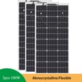 Miniatyrbillede 2 af 2: Fleksibel Monokrystallinsk Solpanel, 100W Effektudgang, Nem Installation,3 stk 100w