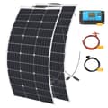 Miniatyrbillede 1 af 2: Fleksibel Monokrystallinsk Solpanel, 100W Effektudgang, Nem Installation,200w solsystem