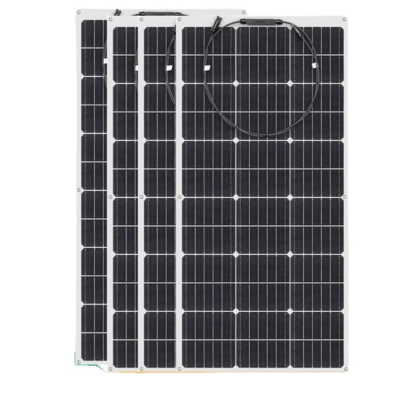 Fleksibel Monokrystallinsk Solpanel, 100W Effektudgang, Nem Installation,4 stk 100w