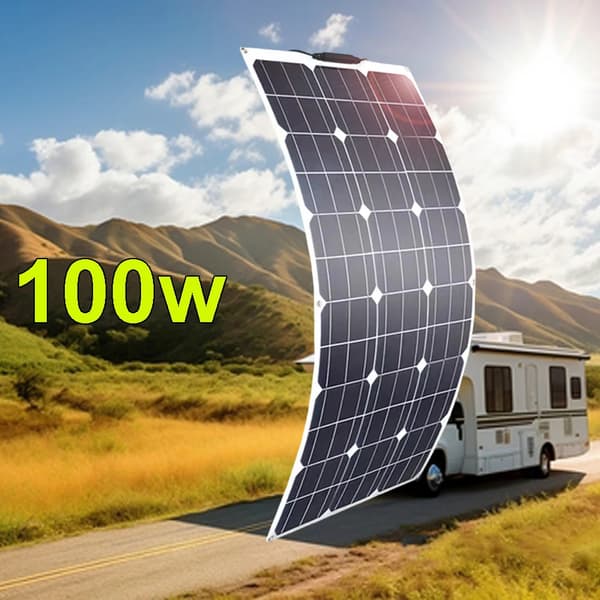 Flexibel solpanel, hög effektivitet, vattentät kopplingsbox,100w flexibel