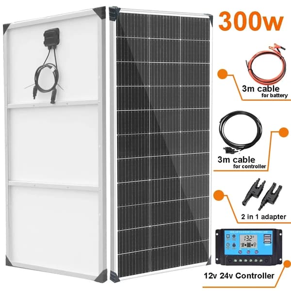 Solpanel, 300W maximal effekt, effektiv energikonvertering,300w 2st 150w kit