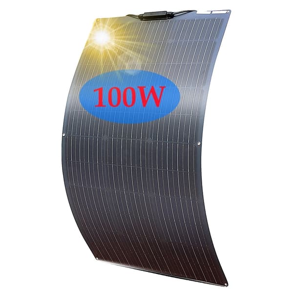Solpanelkit, 100W/200W effekt, fleksibel monokrystallinsk design,1x100W Solenergi