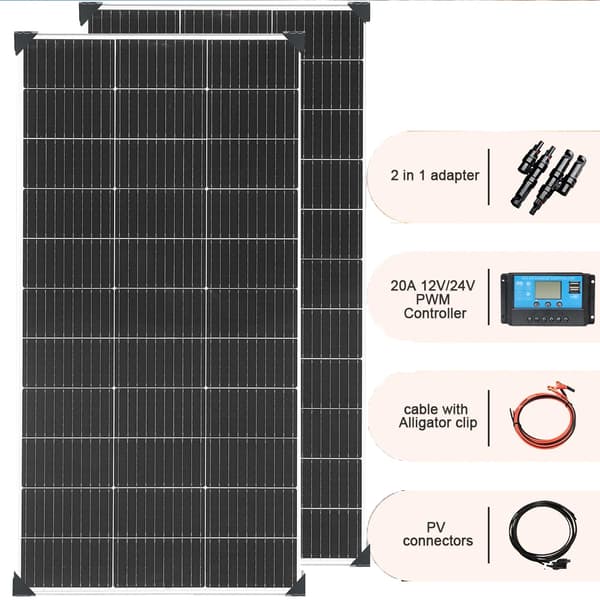 240W Maksimal Effekt, Monokrystallinsk Silikone Materiale,Solpanel sæt