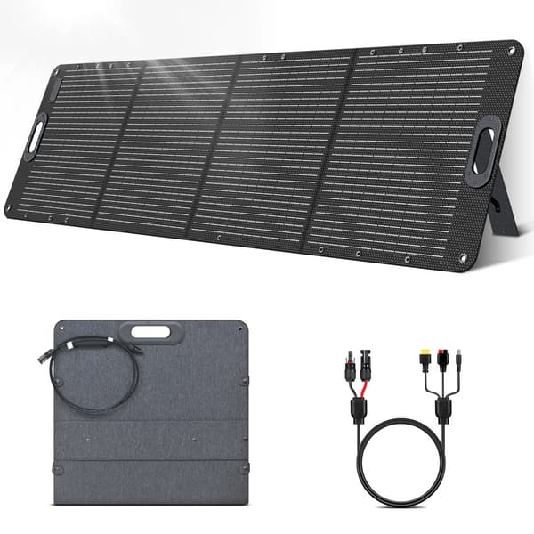 Ctolity Bærbar Solpanel, 200W Kapacitet, Sammenklappeligt Design,SPC200