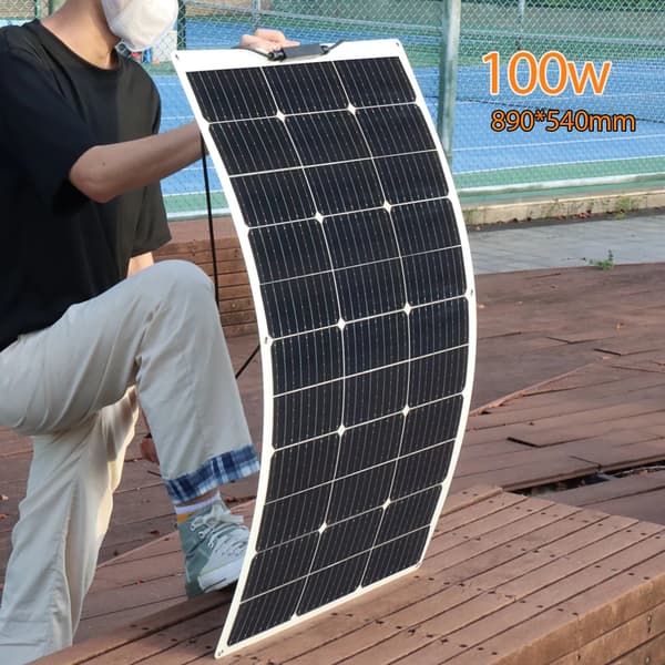 Fleksibel Solpanel, 110W Effekt, Monokrystallinsk Konstruktion,100w 890x540mm