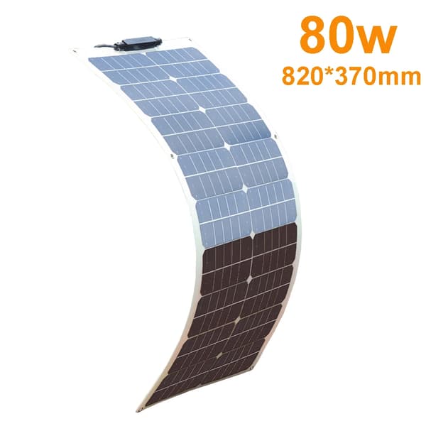 Fleksibel Solpanel, 110W Effekt, Monokrystallinsk Konstruktion,80w 820x370mm