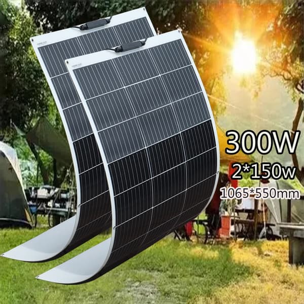 Joustava aurinkopaneelisarja, 600W teho, 4 paneelin kokoonpano,300w 2kpl 150w