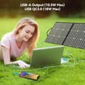 Miniatyrbild 4 av 4: Bärbar Solpanel, 100W Effektutgång, USB Laddningsportar,18V-100W