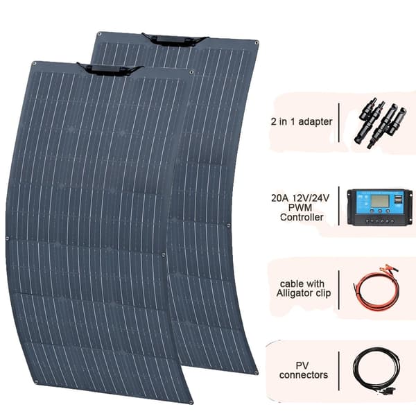 Solpanelkit, Fleksibelt Design,200W solarkit