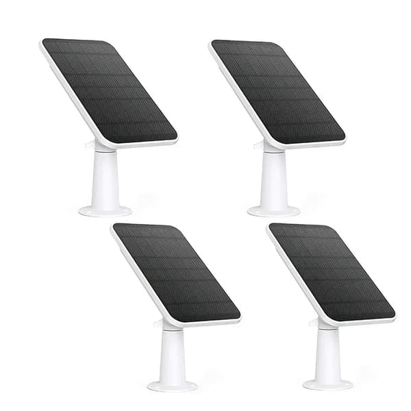 Overvågningssolcelleoplader, 4W output, vejrbestandig,Hvid 4PCS