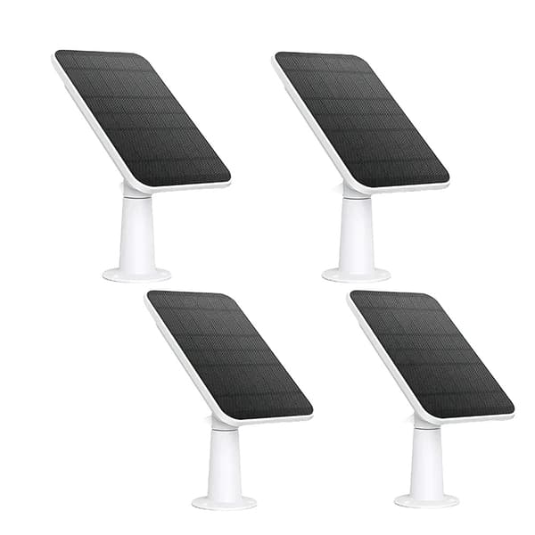 Overvågningssolcelleoplader, 4W output, vejrbestandig,Hvid 4PCS