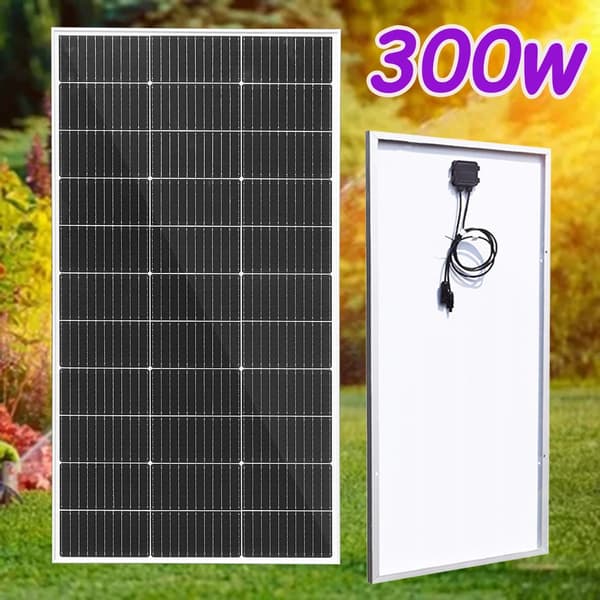 Solpanelkit, 300W effektudgang, 3m batteri- og PV-kabler,300w 2stk 150w
