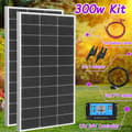 Miniatyrbillede 2 af 2: Solpanelkit, 300W effektudgang, 3m batteri- og PV-kabler,300w 2 stk 150w sæt