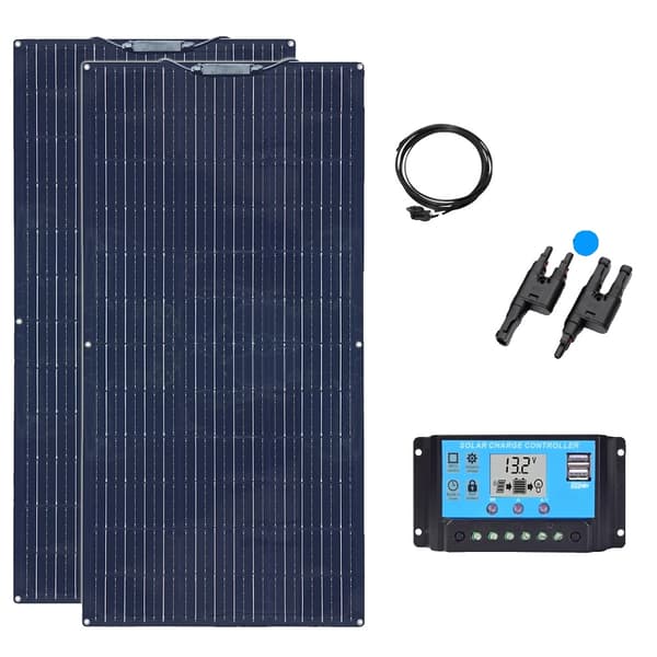 Fleksibelt solpanel kit, 120W eller 240W effektudgang, 12V/24V kompatibilitet,240w sæt