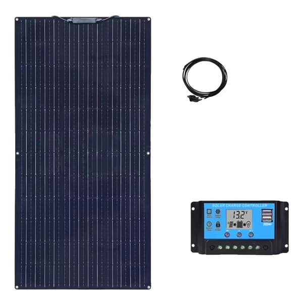 Fleksibelt solpanel kit, 120W eller 240W effektudgang, 12V/24V kompatibilitet,120w sæt