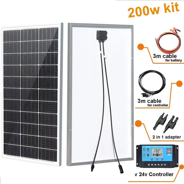Rigid solpanel, 200W & 320W muligheder, nem installation, korrosionsbestandig ramme,200w 2stk 100w sæt