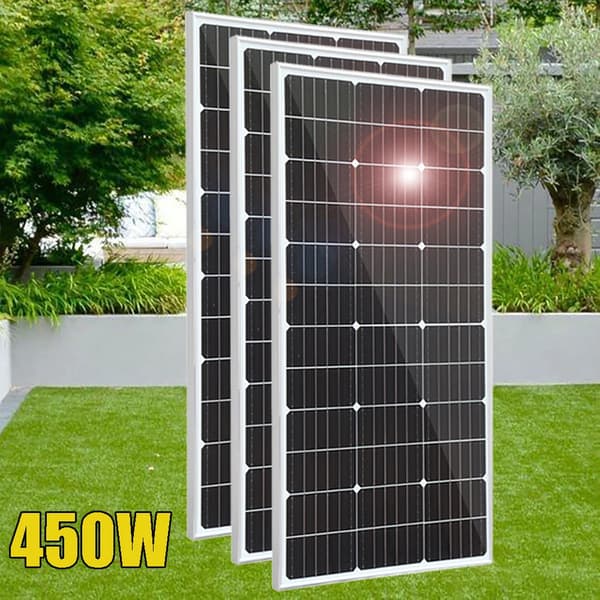 Solpanelkit, 12V-controller, holdbart hærdet glas,450w Rigid DHL