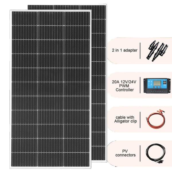 240W Høj Effektivitet Monokrystallinsk, Komplette Nødvendige Komponenter,240W solarkit