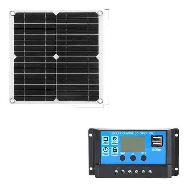 Bærbar solpanel, 18V, dual USB-porte, monokrystallinsk silicium,40A