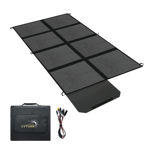 LVYUAN Solpanel, 120W Effektutgång, Bärbar och Fällbar Design,300W