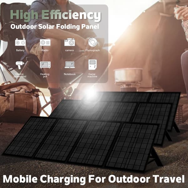150W Solpanel, Hurtigopladningssupport, Bærbart Foldbart Design,18V, 150W