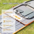 Miniatyrbillede 3 af 4: Foldbar Soloplader, 100W Udgang, Hurtig Opladning USB-C, Kompakt Design