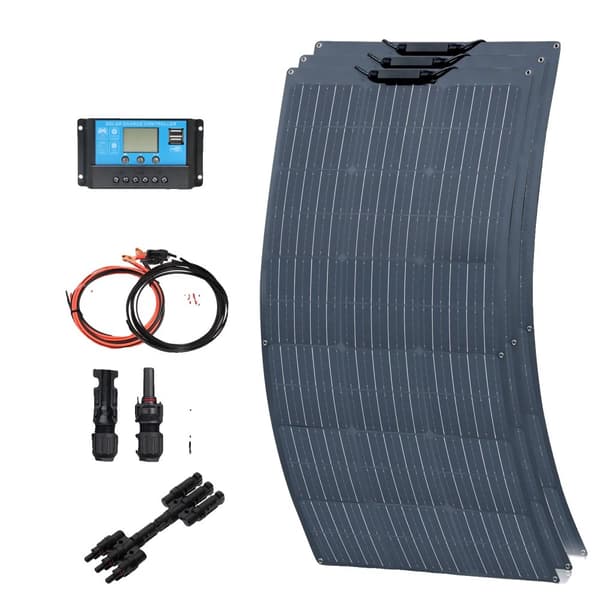 Flexibelt solpanelset, effektiv 24% konverteringsgrad, lätt och bärbar design,12v 300W
