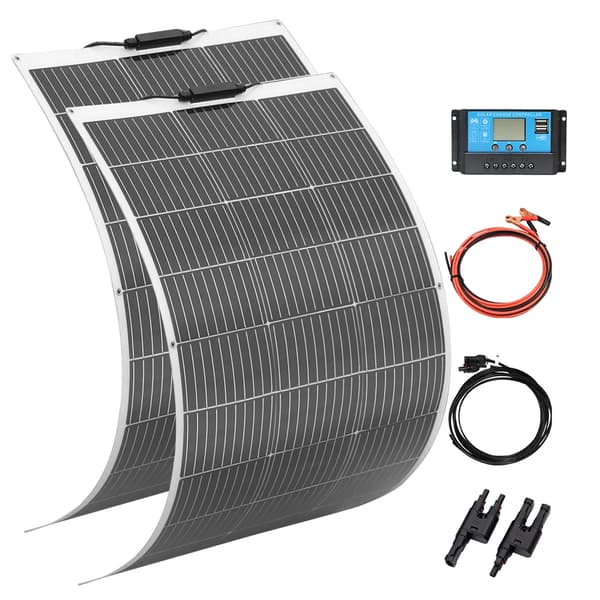 Fleksibel Solpanel, 100W Effektudgang, Høj Konverteringseffektivitet,12V 200W sæt