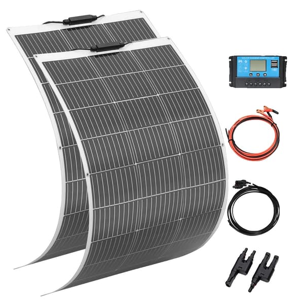 Fleksibel Solpanel, 100W Effektudgang, Høj Konverteringseffektivitet,12V 200W sæt