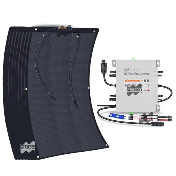 Mars Rock 100W Solpanel, Hög Effektivitet, Halvflexibel Design,100W solpaneler