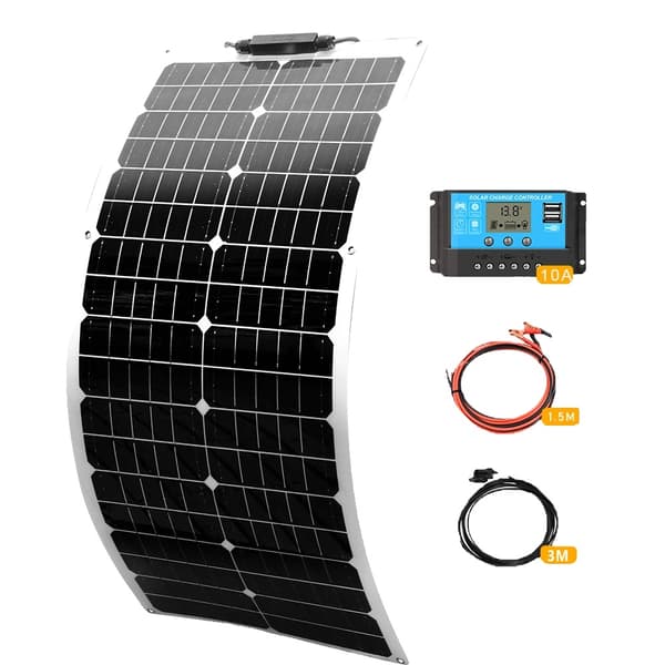 Fleksibel monokrystallinsk solcellepanel, høj effektivitet, holdbart design,50W Kit Hvid