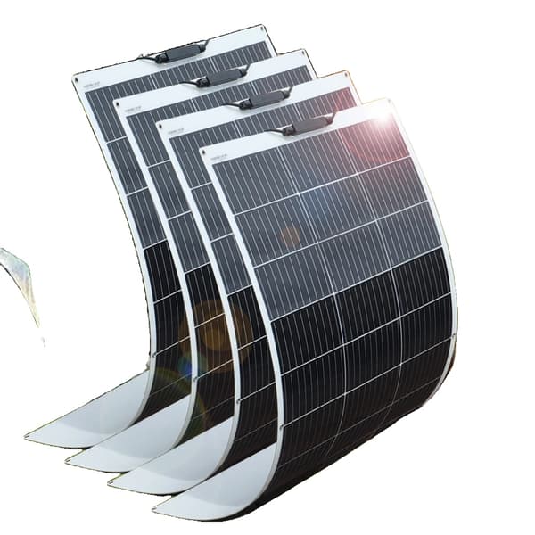 Fleksibelt Solpanel Kit, 600W Strøm, 4 Panel Konfiguration,600w 4stk 150w