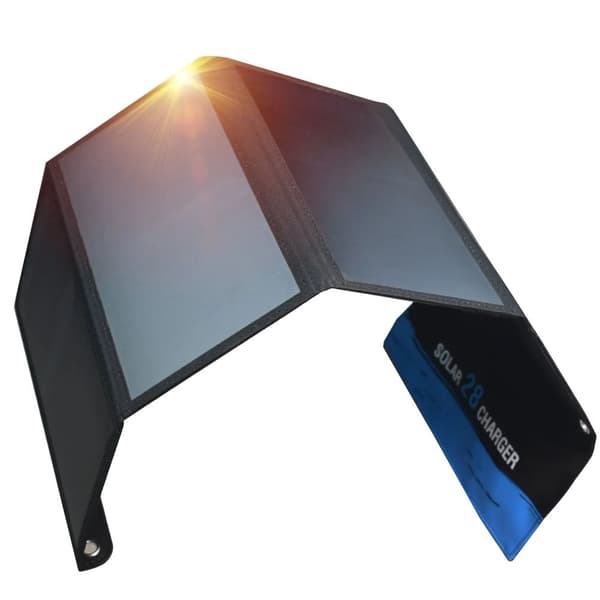 28W Foldbar Solpanel, 24% Effektivitet, Dobbelt USB-porte,28w