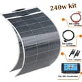 Miniatyrbillede 2 af 2: 240W Fleksibelt Solpanel, Høj Effektivitet 21,8%, Fuld Installationssæt,240w 2stk 120w sæt