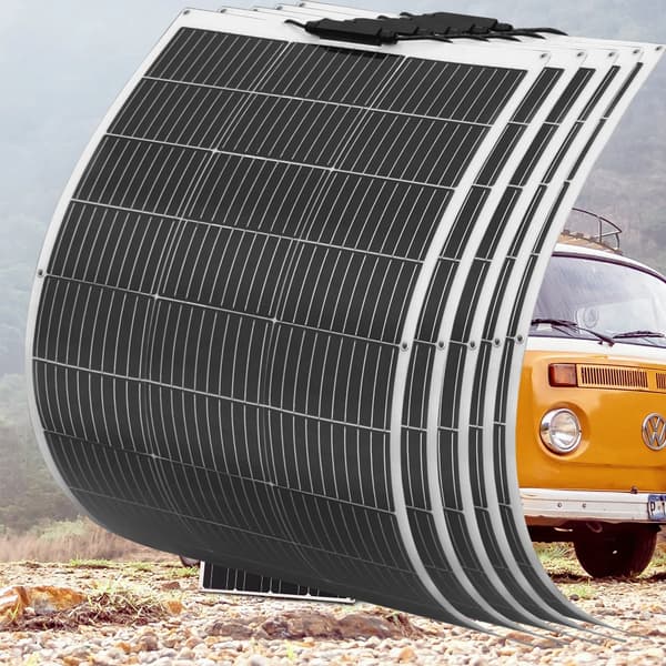 Fleksibel Solpanel, 100W Maksimal Effekt, Letvægtsdesign,100W 5stk
