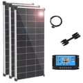 Miniatyrbild 1 av 2: Solpanel, 150W effekt, 21% effektivitet, 1045 x 550 x 25 mm storlek,450w 3st 150w kit