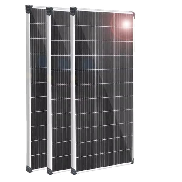 Solpanel, 150W effekt, 21% effektivitet, 1045 x 550 x 25 mm størrelse,450w 3stk 150w