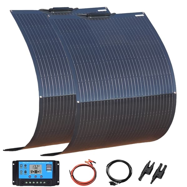Fleksibelt solcellepanelkit, høj effektivitet, holdbar og vandtæt,300w 2stk 150w kit